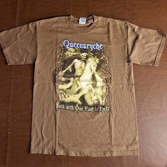 Vintage Queensryche "Back with One Foot in Hell" 2005 Tour Shirt Men's Medium - Picture 1 of 7